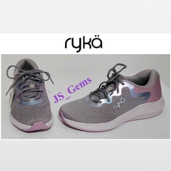 New Athletic Woman’s Shoes Grey & Purple Size 9 Ryka - Picture 1 of 16